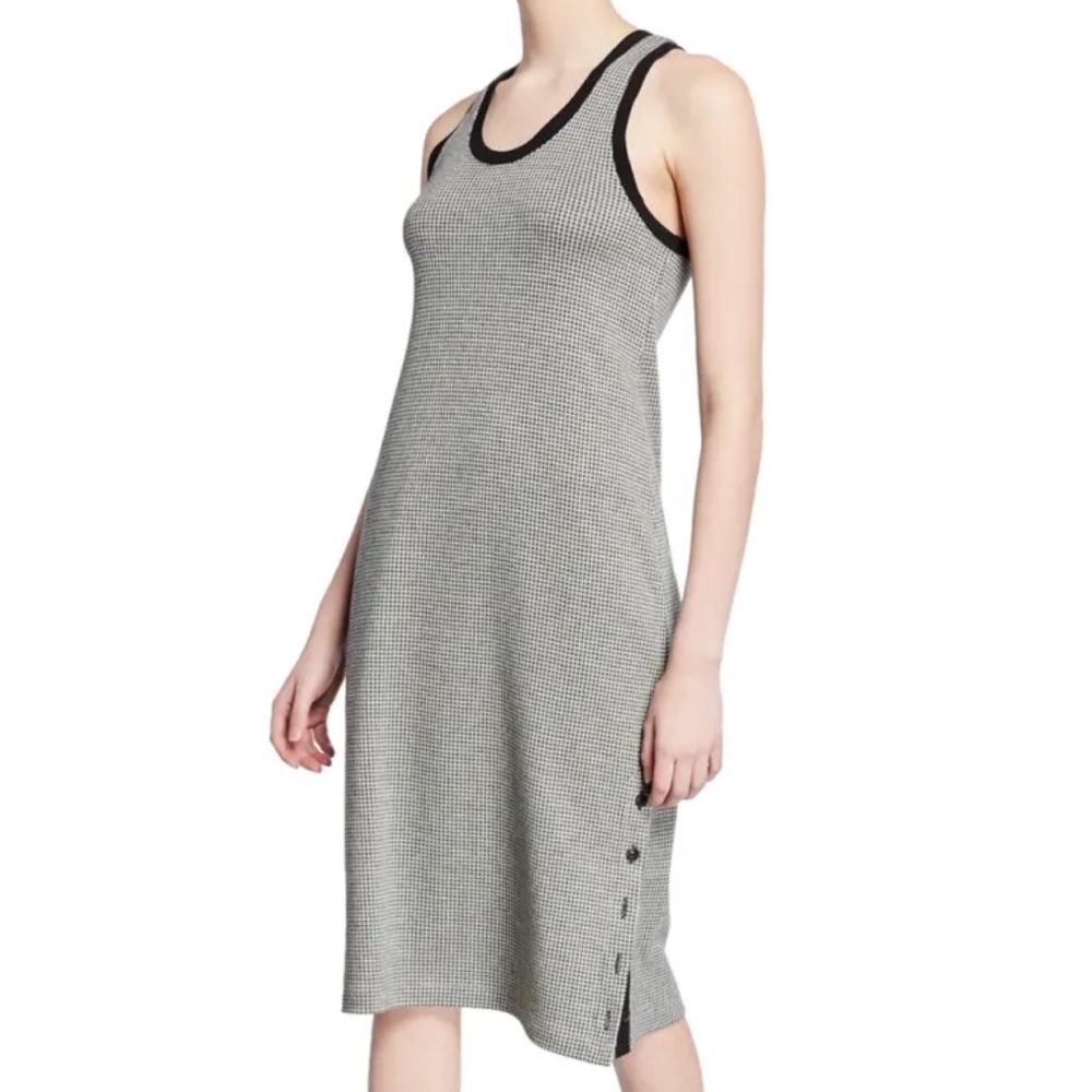Rag & Bone Mari Button Hem Houndstooth Midi Tank … - image 1